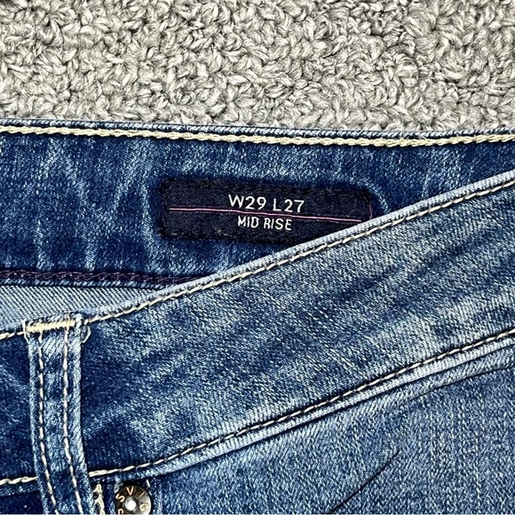 Vigoss Marley Super Skinny Distressed Blue Denim Jeans Womens Size 29 Stretch - Picture 6 of 12